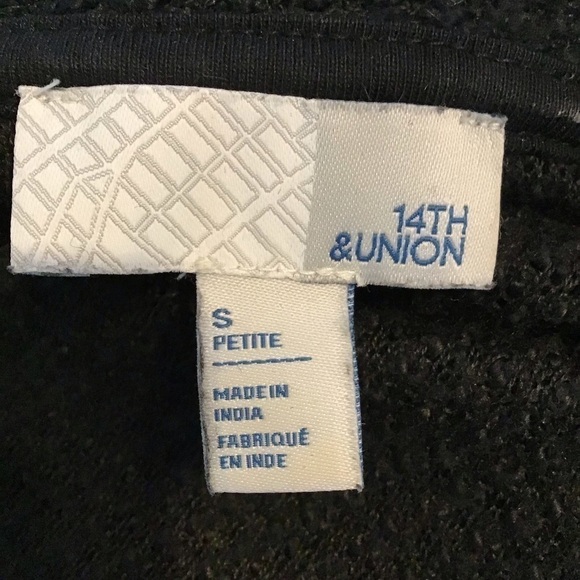 14th & Union Moto Jacket Size SP Black Knit - Picture 6 of 7